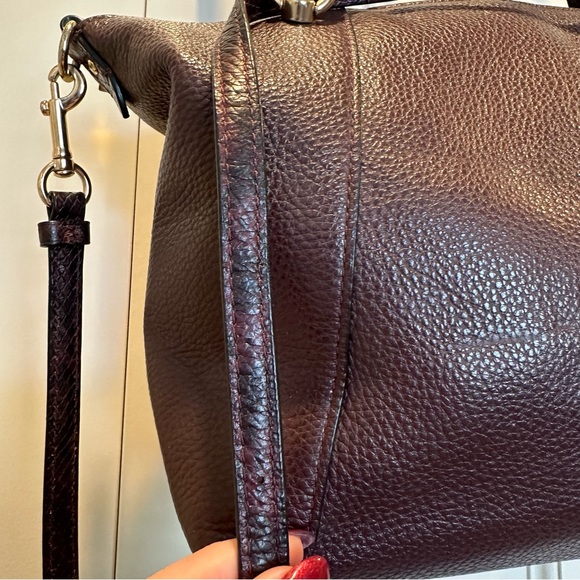 Coach Kacey Satchel with Snake Trim in Cranberry - Picture 7 of 13